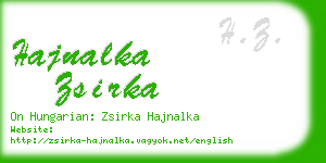 hajnalka zsirka business card